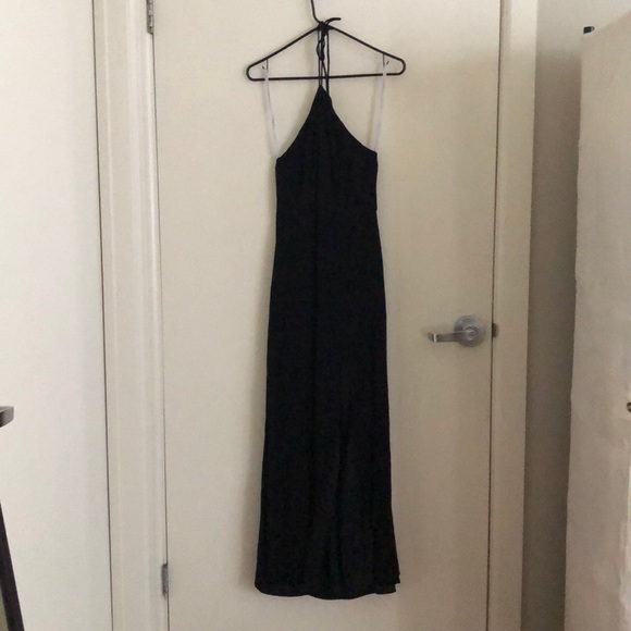 Lovers + Friends Dresses Lovers Friends Halter Gown Wslit Black